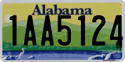 AL license plate 1AA5124