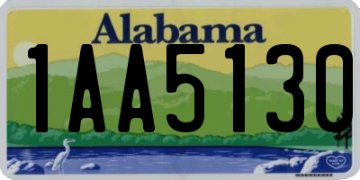 AL license plate 1AA5130
