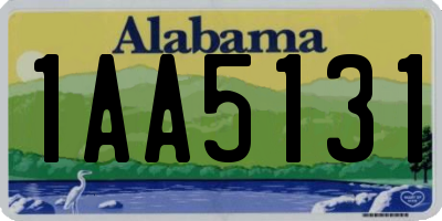 AL license plate 1AA5131