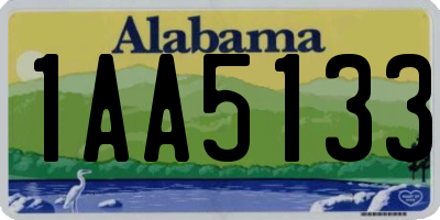 AL license plate 1AA5133