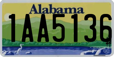 AL license plate 1AA5136
