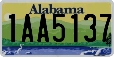 AL license plate 1AA5137