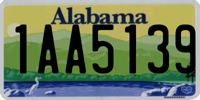 AL license plate 1AA5139