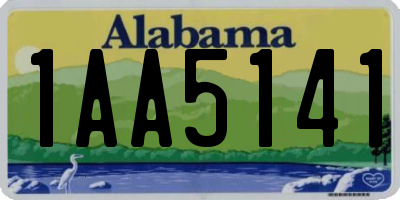 AL license plate 1AA5141