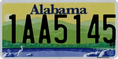 AL license plate 1AA5145