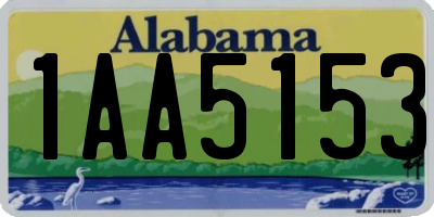 AL license plate 1AA5153