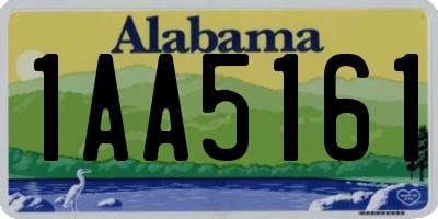 AL license plate 1AA5161