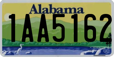 AL license plate 1AA5162