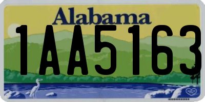 AL license plate 1AA5163
