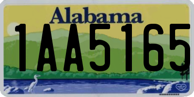 AL license plate 1AA5165