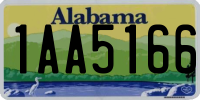 AL license plate 1AA5166