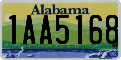 AL license plate 1AA5168