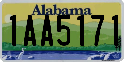 AL license plate 1AA5171