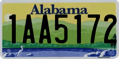 AL license plate 1AA5172