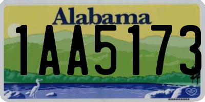 AL license plate 1AA5173