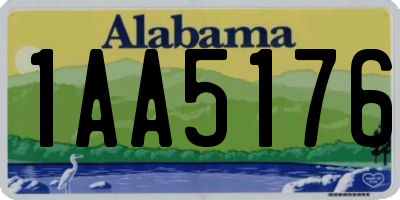 AL license plate 1AA5176