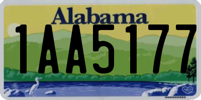 AL license plate 1AA5177