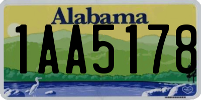 AL license plate 1AA5178