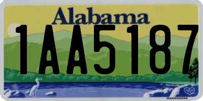 AL license plate 1AA5187