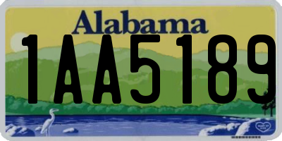 AL license plate 1AA5189