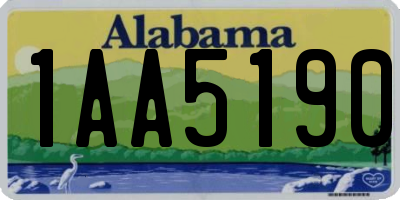 AL license plate 1AA5190