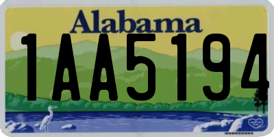 AL license plate 1AA5194