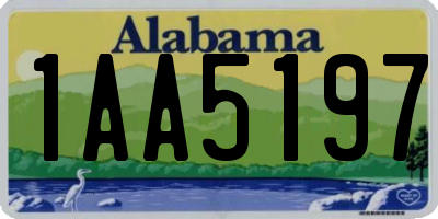 AL license plate 1AA5197