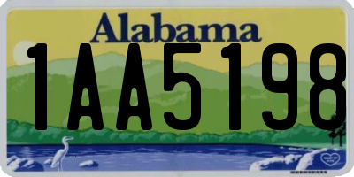 AL license plate 1AA5198