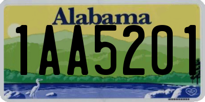 AL license plate 1AA5201