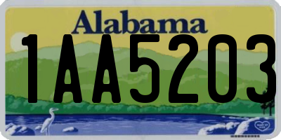 AL license plate 1AA5203