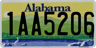 AL license plate 1AA5206