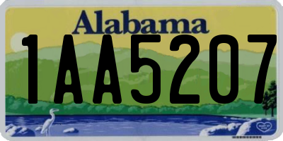 AL license plate 1AA5207