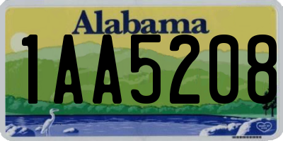 AL license plate 1AA5208