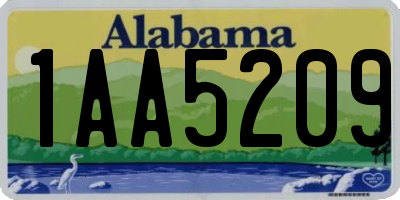 AL license plate 1AA5209