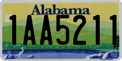 AL license plate 1AA5211