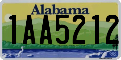 AL license plate 1AA5212