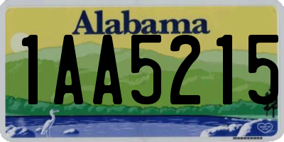 AL license plate 1AA5215