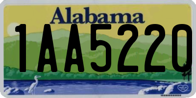 AL license plate 1AA5220