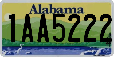 AL license plate 1AA5222