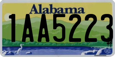 AL license plate 1AA5223