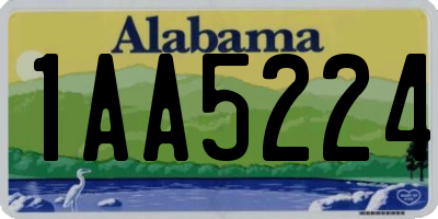 AL license plate 1AA5224