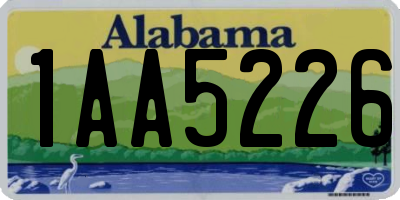 AL license plate 1AA5226