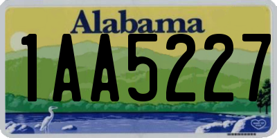 AL license plate 1AA5227