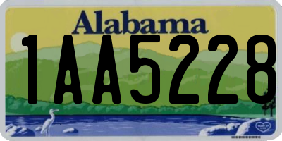 AL license plate 1AA5228