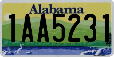 AL license plate 1AA5231