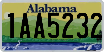 AL license plate 1AA5232