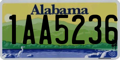 AL license plate 1AA5236