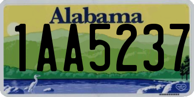 AL license plate 1AA5237