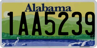 AL license plate 1AA5239