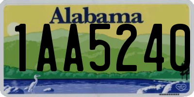 AL license plate 1AA5240